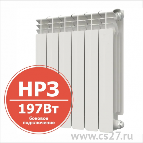 картинка Радиатор биметаллический "НРЗ" 500/100  4 секции ПРОФИ БП от Центра Снабжения