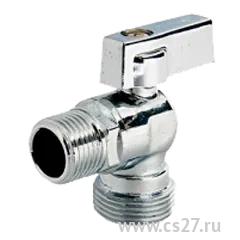 картинка Кран шаровый УГЛОВОЙ БЕЗ ФИЛЬТРА 1/2"х1/2" НР/НР для подкл. стиральной машины | Центр Снабжения | Дальний Восток | Владивосток