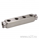 Гребенка Вн-Вн 1" 4 выхода 1/2" из нержавеющей стали