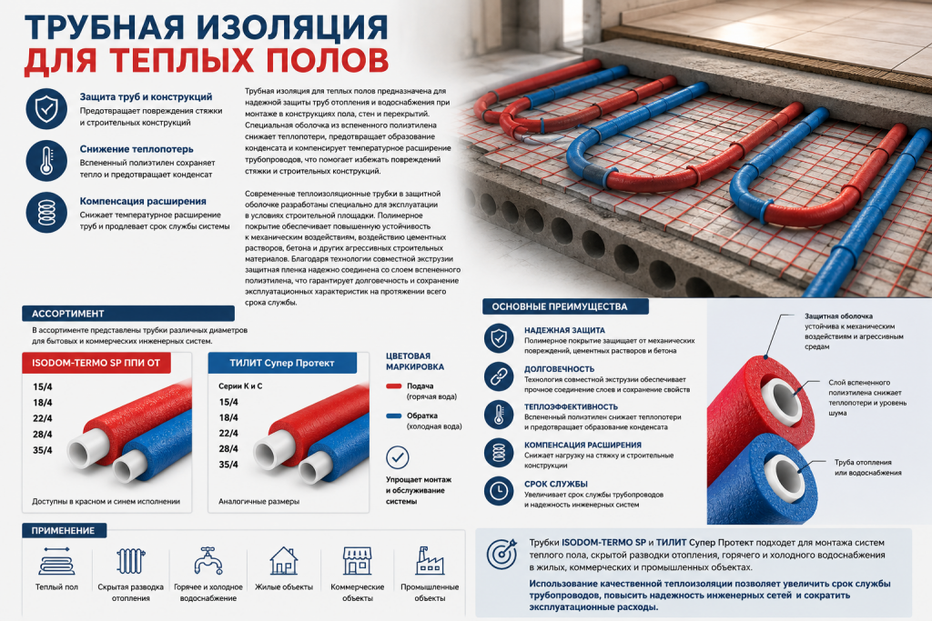 Теплоизоляция для труб систем отопления Теплый пол Теплоизоляция для труб систем отопления Теплый пол